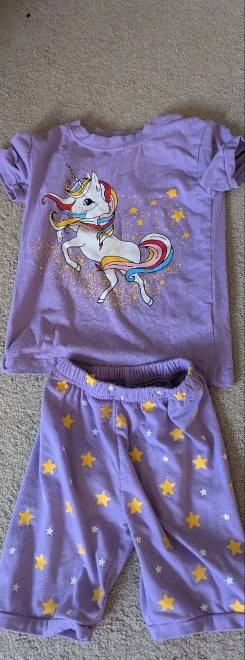 Amazon Lavender Unicorn Star Pajama Set
